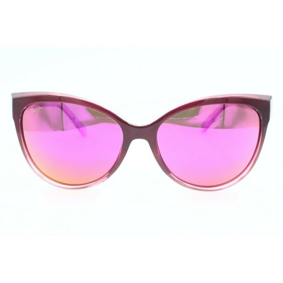 Maui Jim Olu Olu MJ 537-07A Cat Eye Burgundy Fade Sunglasses Purple Polarized main image 5